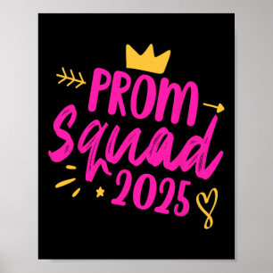 Prom Squad 2025 Queen School Afstuderen Senior vr Poster