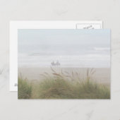 Promenade à cheval sur la plage Carte postale (Devant / Derrière)