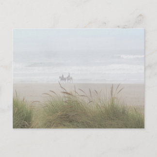 Promenade à cheval sur la plage Carte postale