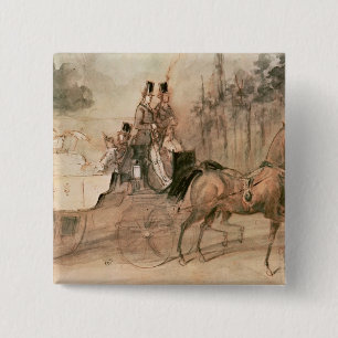 Promenade au Bois Vierkante Button 5,1 Cm