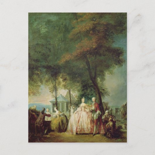 Promenade bij Longchamp, c.1760 Briefkaart (Voorkant)