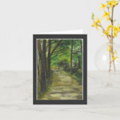 Promenade de région boisée de carte vierge (Fleur jaune)