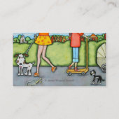 Promenade d'été avec des cartes de visite de (Dos)