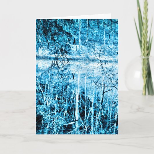 Promenade d'hiver dans la foret carte de photograp (Devant)