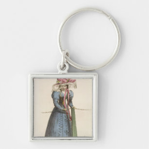 Promenade Dress, mode bord van Ackermann's Re Sleutelhanger