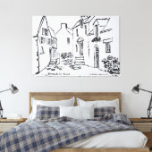 Promenade du Ruicard | La Roche-Bernard, Bretagne Canvas Afdruk (Insitu (Slaapkamer))