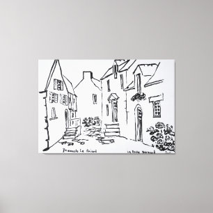Promenade du Ruicard La Roche-Bernard, Bretagne Canvas Afdruk