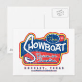 Promenade en bateau à chaussures sur carte postale (Devant / Derrière)