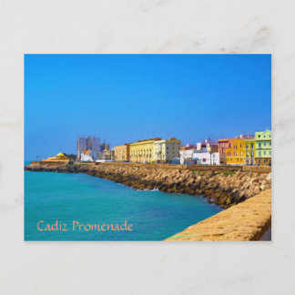 Promenade in Cadiz, (Geschilderd) Spanje Briefkaart