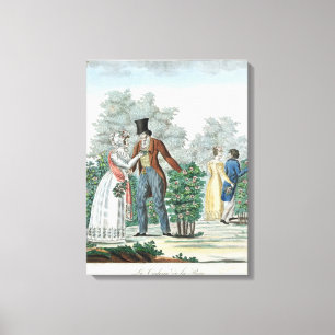Promenade in Fontenay-aux-Rozen Canvas Afdruk