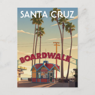 Promenade in Santa Cruz California Reizen Briefkaart