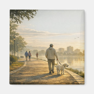 Promenade matinale silencieuse – Aimant artistique