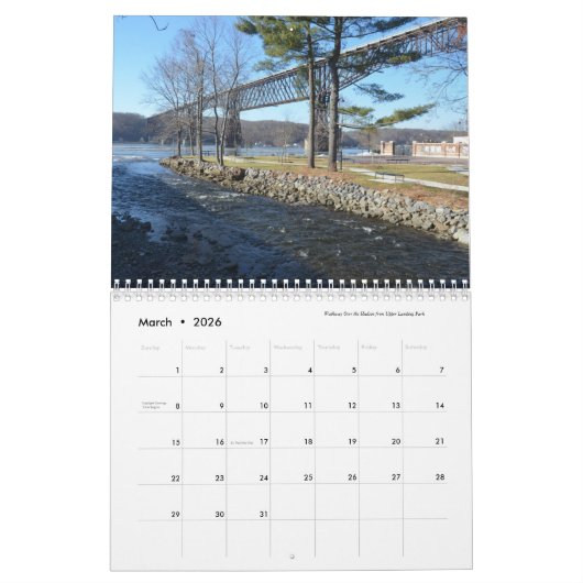 Promenade sur l'Hudson, Calendrier 2022 (Mar 2026)