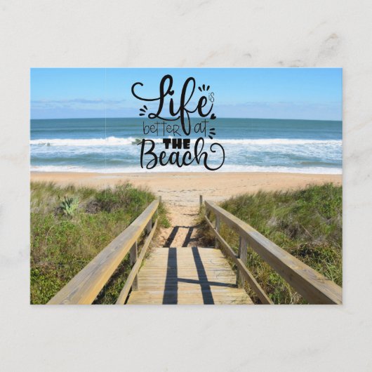 Promenade vers la carte postale de la plage (Devant)