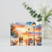 promenade wandeling briefkaart (Staand voorkant)