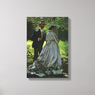 Promenaders van Claude Monet,  impressionisme Canvas Afdruk