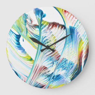 Promenadeur 1 Horloge murale abstraite colorée