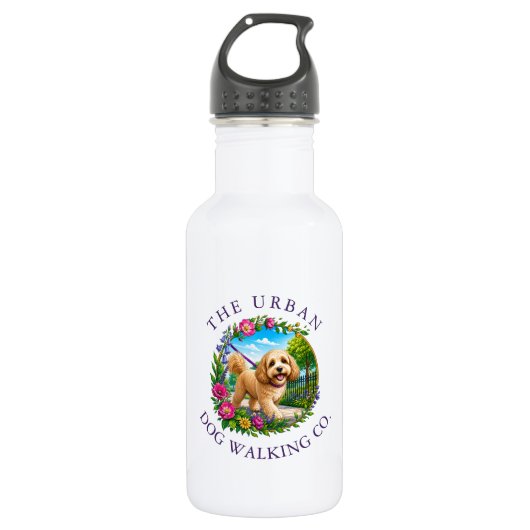 Promenadeur de Cockapoo Bouteille d'Eau Personnali (Devant)