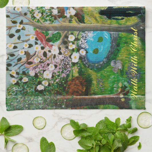 Promenez-Vous Avec Le Serviette De Cuisine Christ (Plié)