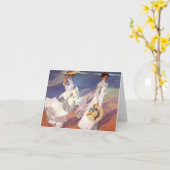 Promenez-vous sur la carte Beach Note Card (Fleur jaune)