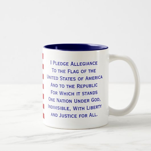 Promesse d'allégeance Drapeau Mug (Droit)