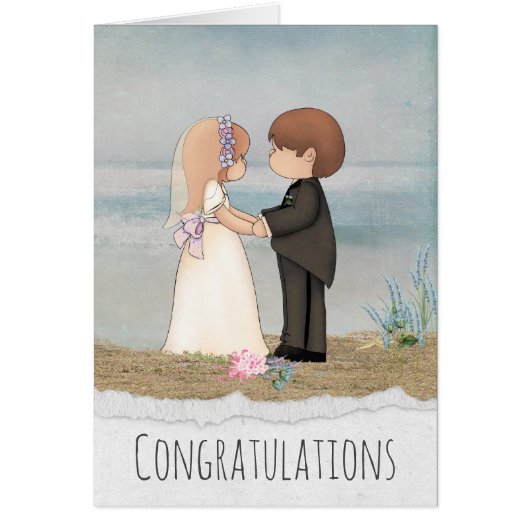 promesse de mariage et de mariage sur la plage (Devant)