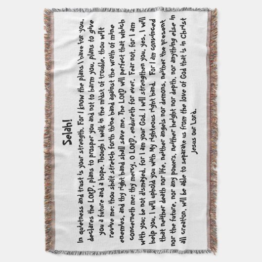 Promesses d'écriture sainte de couverture de jet (devant Vertical)