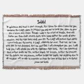 Promesses d'écriture sainte de couverture de jet (Devant)