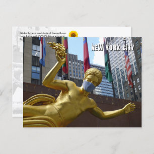 Prométhée portant un masque facial - Carte postale