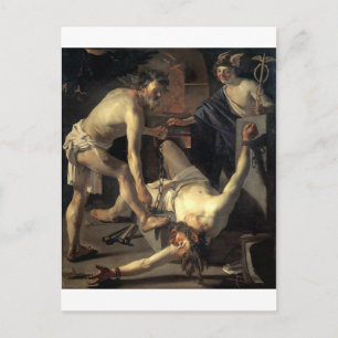 Prometheus Being Chained, door Dirck van Baburen Briefkaart