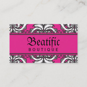 Prominent roze Damask met decoratief Lijst Visitekaartje