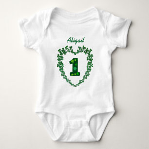 PROMO5 St Patricks Day Lucky 1st Birthday Romper