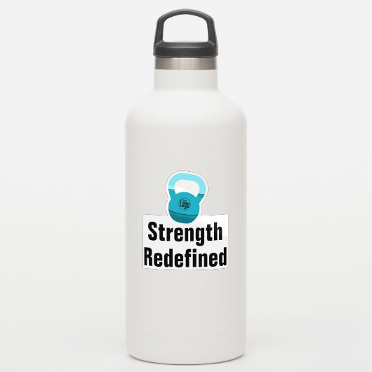 Promo Athlete Coach Kettlebell Strength Redefined Sticker (Waterfles)