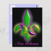 Promo Briefkaart Ggloing Fleur-de-lis New Orleans (Voorkant / Achterkant)