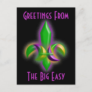 Promo Briefkaart Ggloing Fleur-de-lis New Orleans 