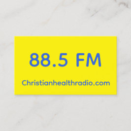 Promo cards for Christian Health Radio Visitekaartje