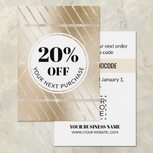 Promo code Gold Herringbone Discount Kaart