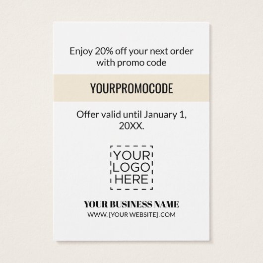 Promo code Gold Herringbone Discount Kaart (Achterkant)