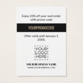 Promo Code Gold Polka Dot Discount Kaart (Achterkant)