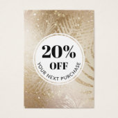 Promo Code Gold Tropical Parties scintillant Carte (Devant)