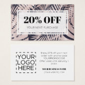 Promo Code Logo Cartes Tropiques de réduction (Devant & derrière)