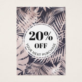 Promo Code Tropical Marine Bleu rose Cartes de réd (Devant)