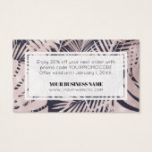 Promo Code Tropical Rose Marine Bleu Carte de rédu (Dos)