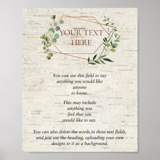 Promo Poster Cuivre Geometry Greenerife Birch (Devant)