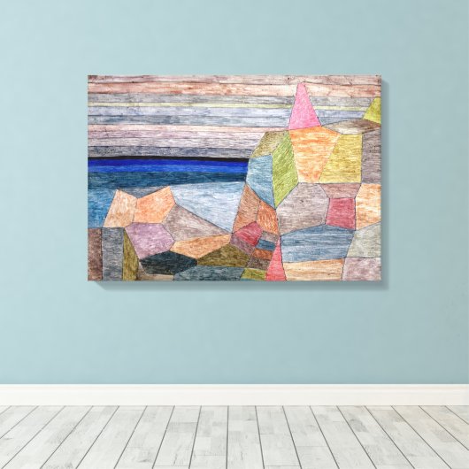 Promontorio Ph | Paul Klee | Canvas Afdruk (Insitu (Houten vloer))