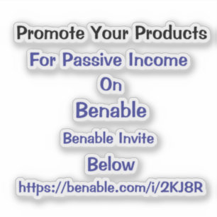 Promoot uw producten op Benable Invite Code Sticker
