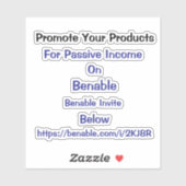 Promoot uw producten op de uitnodigingscode van Be Sticker (Vel)