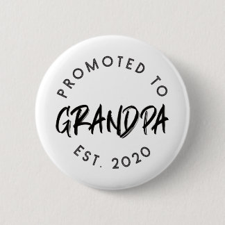 Promoted Grandpa Est.2020 Ronde Button 5,7 Cm