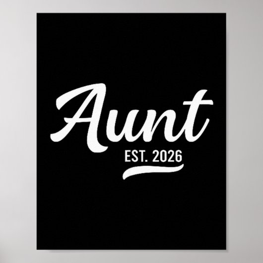 Promoted To Aunt Est. 2026 Auntie 2026 Loading New Poster (Voorkant)