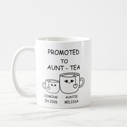 Promoted to Aunt-tea,  funny new Aunt Koffiemok (Links)